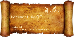 Markoczi Odó névjegykártya